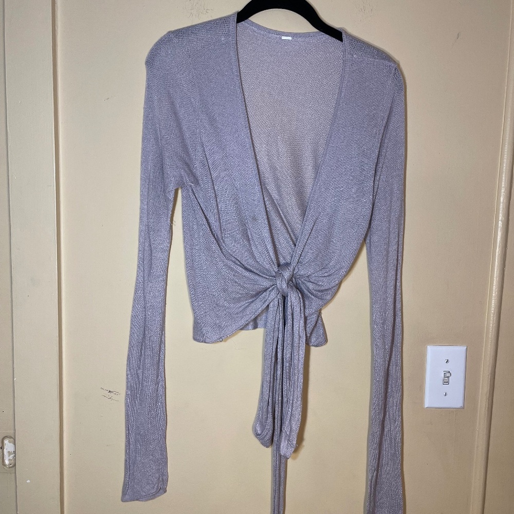 lululemon athletica lavender Tie-Front Top midi